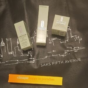 Clinique Skincare Trio & Happy In Paradise Fragrance Plus Reuseable Tote Bag.